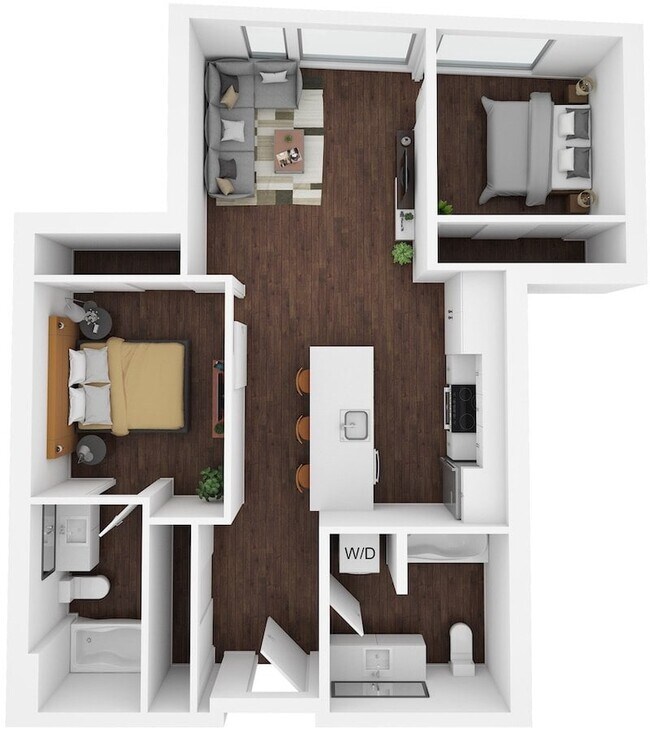 1 Bed/1 Bath-C16 550 floor plan
